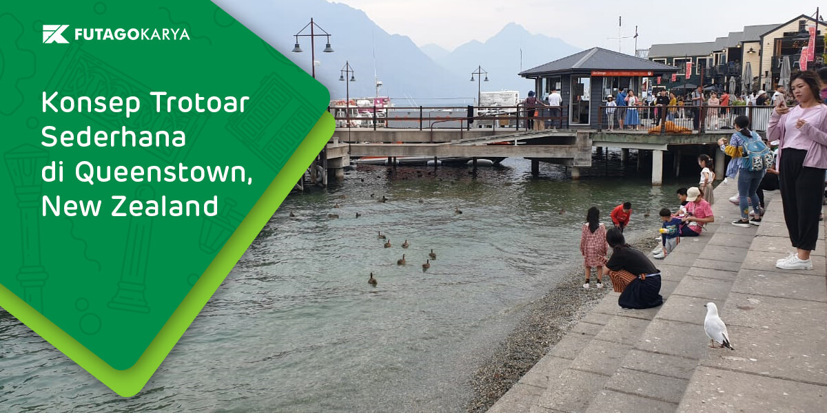 Konsep Trotoar Sederhana di Queenstown, New Zealand