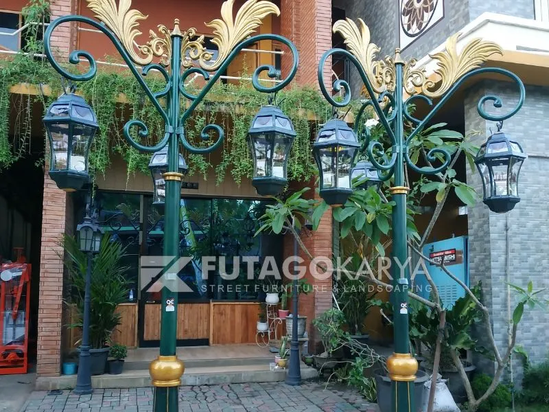 Tiang Lampu Taman Metal Casting Berkualitas
