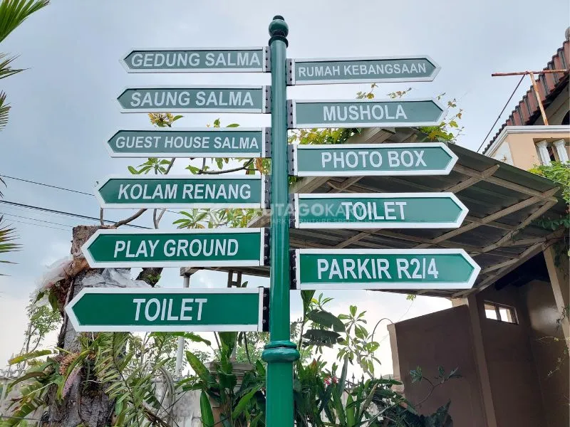 Material Tiang Papan Nama Ketahanan Jangka Panjang